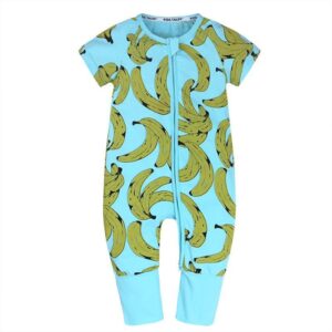 1-3Y Baby Infant Toddler Cartoon Print Short Sleeves Jumpsuit
