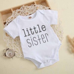 Kids Baby Boys Girls Casual Cute Letter Short Sleeve Round Neck Romper