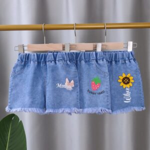 Children Kids Baby Fashion Girls Casual Basic Denim Shorts