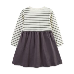 Kids Girls Fashion Cute Stripes Round Neck Long Sleeve Dress