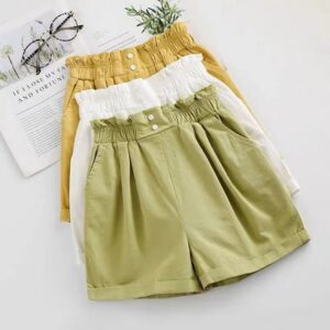 Girls Simple Solid Color Shorts