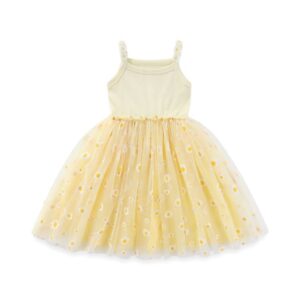 Summer Kids Toddler Girl Strap Mesh Floral Princess Dress