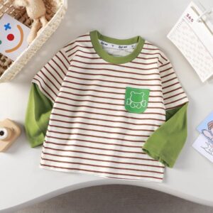 Kids Boys Girls Fashion Cartoon Printed Long Sleeve T-Shirt