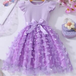 Girls Fashion Butterfly Gauze Puffy Dress
