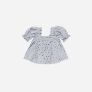 Girls Fashion Elegant Solid Color Hollow-Out Puff Sleeve T-Shirt Ruffled Skirt Two-Piece Set