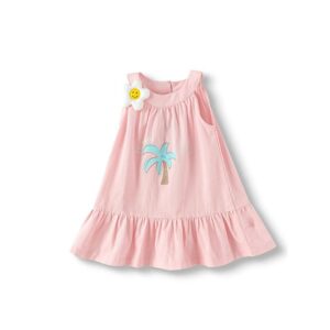 Girls Fashion Cute Printed Sleeveless Breathable Dress