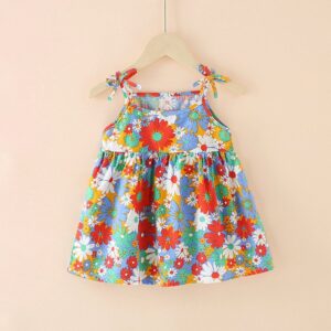 Kids Toddler Girls Casual Cute Floral Print Sleeveless Cami Dress