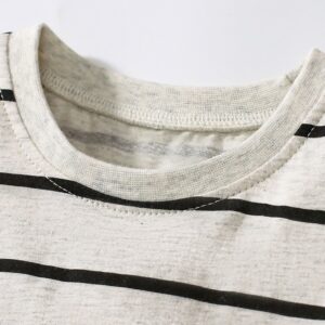 Kids Toddler Girls Cute Cartoon Stripe Short Sleeve Dress