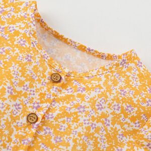 Girls Fashion Tiny Flower Short Sleeve Dress