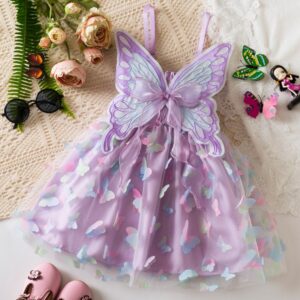 Girls Fashion Butterfly Mesh Dress