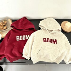 Children's Fashion casual Letter Printed Long-Sleeve Loose Hoodies
