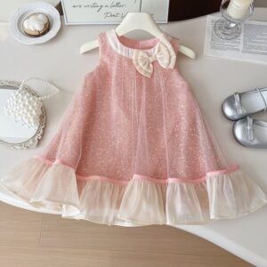 Girls Summer Sleeveless Fashion Sequin Dress