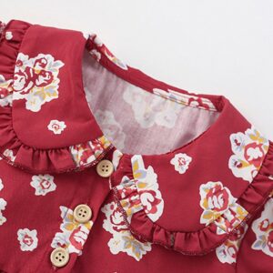 Girls Fashion Printed Short Sleeve Dress