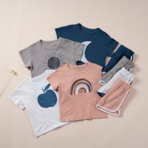 Children Fashion Casual Short-Sleeved T-Shirt And Shorts Two-Piece Set