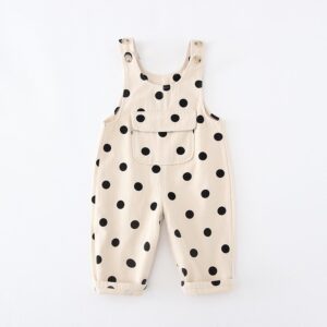 Children's Fashion Casual Dot Printed Jumpsuits