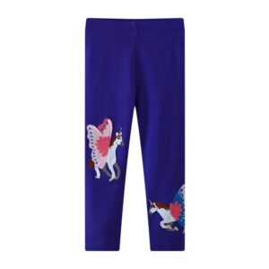 Kids Toddler Girls Casual Embroidery Cartoon Leggings Pants