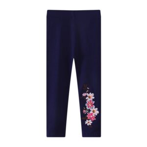 Kids Toddler Girls Casual Embroidery Flower Leggings Pants