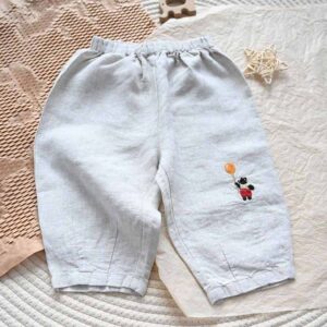 Kids Toddler Boys Girls Casual Versatile Linen Pants