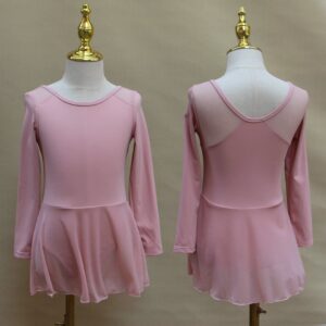 Teenager Big Girls Long-Sleeved Dance Ballet Bodycom Dress