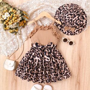 Girls Fashion Leopard Printed Dress