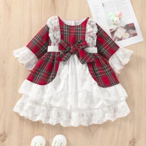 Kids Toddler Girl Lace Bow Princess Dress