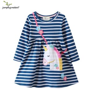 Children Fashion Unicorn Long Sleeve Dress