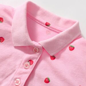 Kids Toddler Girls Casual Cute Short Sleeve Lapel POLO Shirt