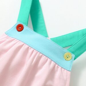 Kids Toddler Girls Casual Cute Stripe Short Sleeve T-Shirt Strap Dress Sets