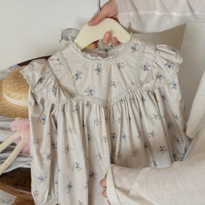 Kids Toddler Girls Cute Floral Sleeve Long Dress