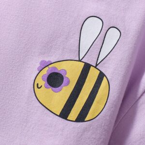 Kids Toddler Girls Casual Cartoon Print Short Sleeve T-Shirt Trousers Sets