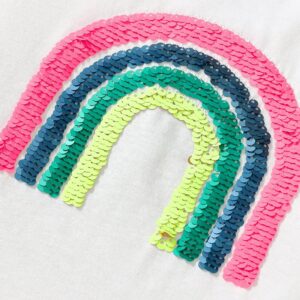 Kids Toddler Girls Casual Rainbow Short Sleeve T-Shirt Shorts Sets