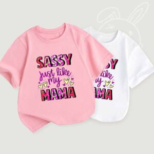 Kids Toddler Boys Girls Casual Cute Alphabet Print Short Sleeve T-Shirt