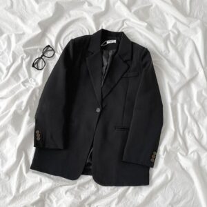 Kids Big Girls Fashion Casual Solid Color Loose Long Sleeve Lapel Blazer