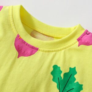 Kids Toddler Girls Casual Cute Carrot Print Short Sleeve Dress