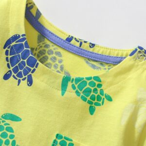 Kids Toddler Girls Casual Cute Turtle Print Short Sleeve Dress