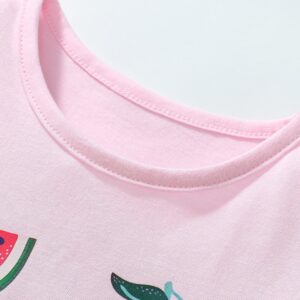 Kids Toddler Girls Casual Cute Fruit Print Short Sleeve Round Neck T-Shirt