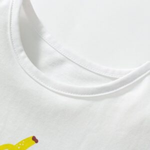 Kids Toddler Girls Casual Cute Print Short Sleeve Round Neck T-Shirt