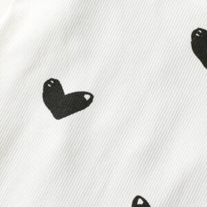 Autumn Toddler Girls Long Sleeve Casual Heart Top Pants Set