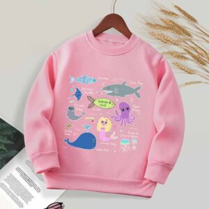 Kids Toddler Boys Girls Winter Casual Cute Cartoon Print Fleece Luminous Long Sleeve Sweatshirts