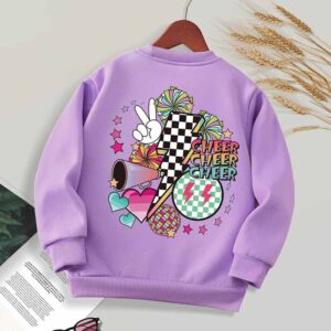 Kids Toddler Boys Girls Winter Casual Cute Cartoon Print Fleece Long Sleeve Sweatshirts