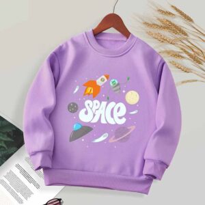 Kids Toddler Boys Girls Winter Casual Cute Cartoon Print Alphabet Fleece Luminous Long Sleeve Sweatshirts