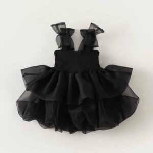 Kids Toddler Girls Summer Casual Cute Solid Color Mesh Strap Dress