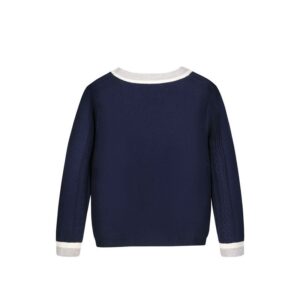 Boys Preppy Casual Long Sleeve Double Breasted Knitted Warm Wrap Coat