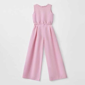 Kids Toddler Girls Summer Fashion Casual Solid Color Linen Loose Sleeveless Tank Top Trousers Set