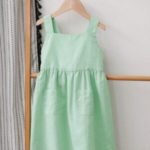 Kids Toddler Girls Summer Casual Cute Basic Solid Color Sleeveless Strap Dress