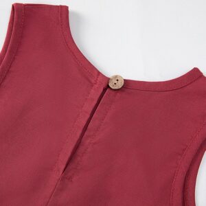 Kids Toddler Girls Summer Casual Cute Basic Solid Color Sleeveless Dress