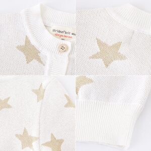 Kids Toddler Boys Girls Autumn Winter Casual Cute Star Cardigan Knitted Long Sleeve Sweater
