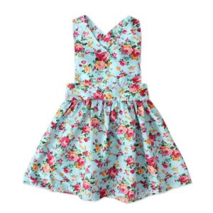Sweet Girl Floral Print Backless Dress