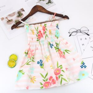 Girls Basic Floral Animal Fruit All Ovre Print Slip Dress