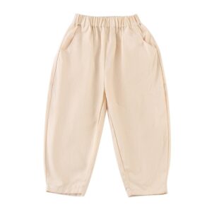 Kids Toddler Boys Girls Fashion Casual Solid Color Wide Trousers